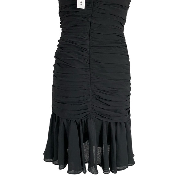 Jill Stuart Sija chiffon Cocktail Evening Dress Black - Picture 13 of 14